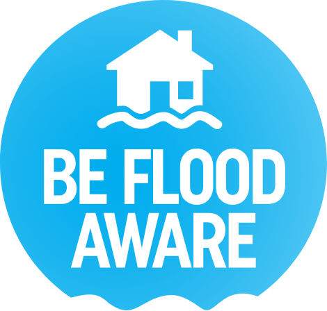 Be flood aware logo